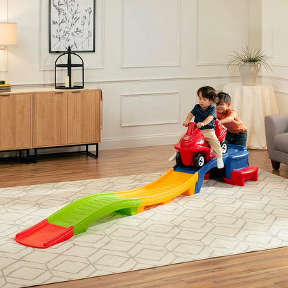 Step2 Up & Down Roller Coaster Kids Ride-On Toy, 9-Foot Track with ATV-Style Car, Indoor & Outdoor Toddler Playset, 50 lb. Weight Capacity, Multicolor