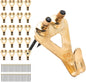 PHS 50 lb Brass Picture Hanging Hooks with Nails, 100 Pack Renter friendly picture hanging, brass and alloy steel, drywall & plaster walls, frames, mirrors & canvas art
