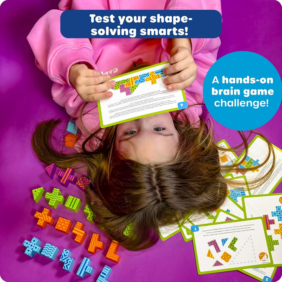 Learning Resources STEM Explorers Brainometry Brain Games, 34-Piece STEM Brain Teaser Puzzle with 10 Challenge Cards, Pattern Matching Logic Game for Kids Ages 5+, Screen-Free Learning Toy