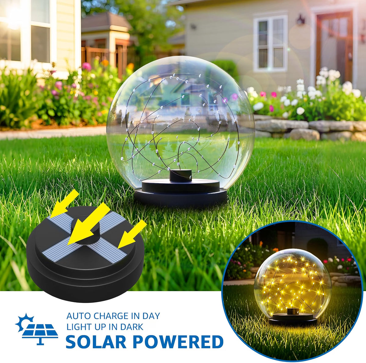 NiceBuy Solar Floating Pool Lights, 2-Pack Floating LED Pool Balls with Flickering Flame Effect, IP66 Waterproof Solar-Powered Lights for Pool, Pond, Garden & Outdoor Party Decor