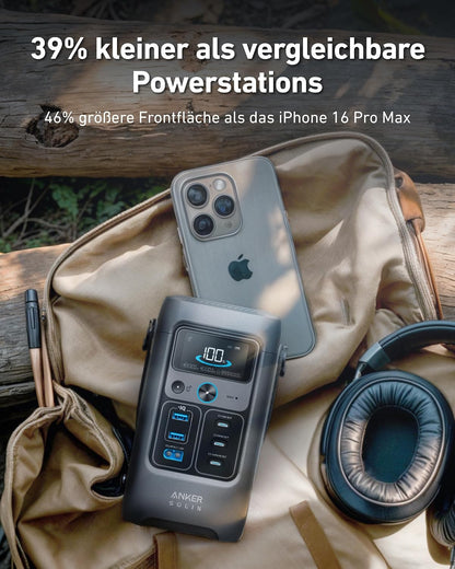 Anker SOLIX C200 DC Portable Power Station, 192Wh, 200W, Outdoor Camping 192Wh LiFePO4 Battery, 200W Solar Generator for UPS， Outdoor, Travel, and Emergency Use (No Wall Charger Included) Visit the Anker Store