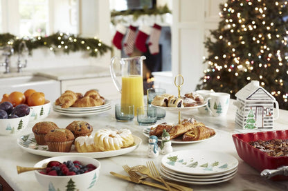 Lenox Balsam Lane Porcelain 12-Piece Christmas Dinnerware Set for 4 ceramic, dishwasher safe, microwave safe | plates and bowls sets for kitchen and dining | 10.5 inch plate