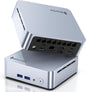Glorlin Mini PC, AMD Ryzen 5 3501U CPU (Beats N95, Up to 3.7 GHz, 4C/8T) Small Desktop Computer 16GB DDR4 RAM 512GB NVMe SSD WiFi 6 Bluetooth 5.3 Dual HDMI DP Support Three 4K Display for Home Office