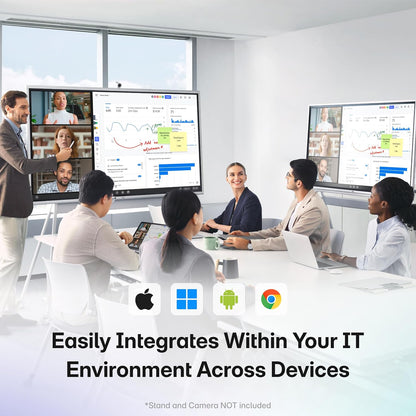 Vibe S1 55-Inch Smart Board | 4K UHD Interactive Touchscreen Display with 250+ Apps, Cloud Whiteboard, Wi-Fi 6 & Bluetooth 5.2 for Office, Classroom & Conference Room