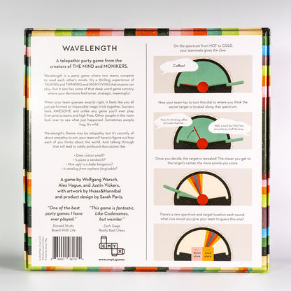 CMYK Wavelength Party Game, Telepathic Social Guessing Game for 2–12+ Players, Spectrum Clue & Team Strategy Game, 30–45 Minute Playtime