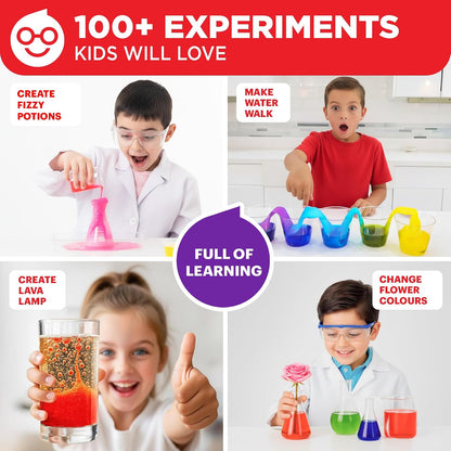 Doctor Jupiter My First Science Experiments Kit for Kids Ages 4+, 100+ STEM Science Experiments, Educational Learning Toy with Step-by-Step Instructions