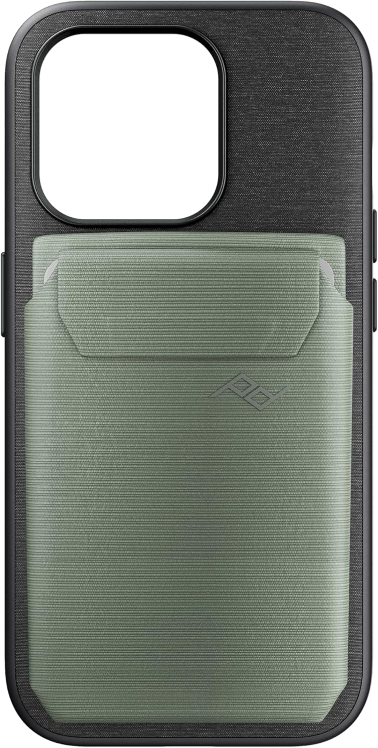Peak Design Mobile Stand Wallet, Sage, Slim Profile, On-Demand Stand, Weatherproof Nylon Fabric, Connects to Mobile Cases, MagSafe Compatible, for iPhone, Samsung and Google Phones