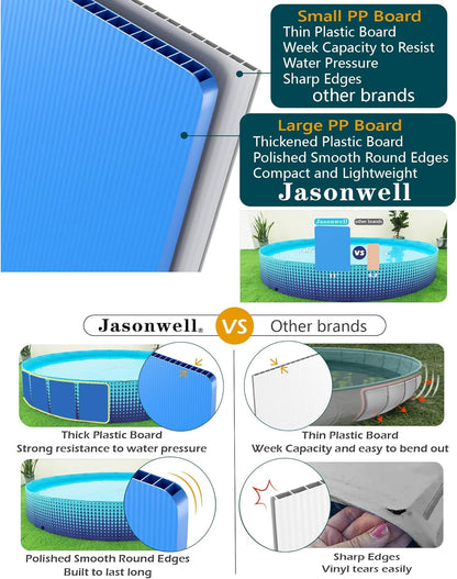 Jasonwell Foldable Dog Kiddie Pool, 63" x 63" x 12", Collapsible Pet Pool & Whelping Box with Anti-Slip Surface, Extra Hose Connector, Green