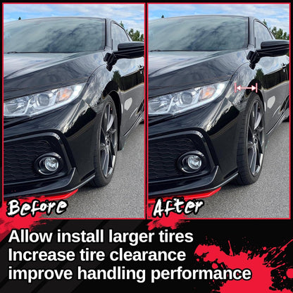 KSP 5x4.5 1inch Wheel Spacers for Hon-da Civic Accord Element CR-V & Acura MDX TLX TSX ILX RSX CL, 1 Inch 5x114.3mm Hubcentric Forged Spacers 64.1mm Bore M12x1.5 Studs 5-Lug Wheel Spacer Kit (4pcs)