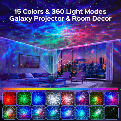 One Fire 360 Game Lights Galaxy Projector Gaming Accessories Gaming Room Decor Green Star Bluetooth Speaker+15 White Noise Man Cave Accessories Cool Gifts for Men Birthday Gift Cool Stuff for Teen Boy