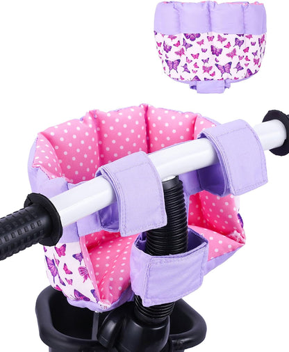 BABESIDE Doll Bike Seat for 12-Inch Dolls, Bicycle & Scooter Doll Carrier with Adjustable Straps, Soft Machine-Washable Fabric for Kids, 3.52 oz