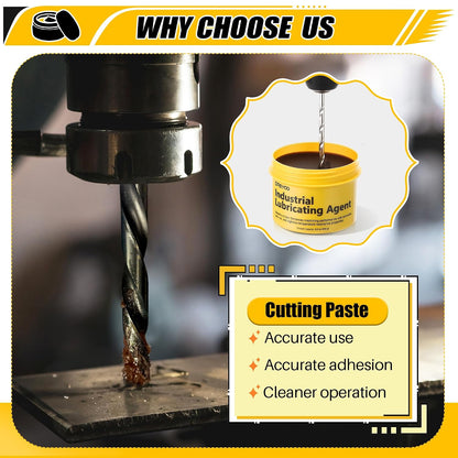 Dreyoo Cutting Paste for Drilling Metal, 8.8 oz Jar Tapping Wax Lubricant for Drill Bits, Saw Blades & Milling Tools, Low-Odor Chlorine-Free Metalworking Paste