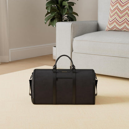 Garment Bag for Travel, Convertible Carry-On Duffel with Shoe Compartment, Waterproof & Wrinkle-Free Suit Carrier for Business Trips & Weekend Getaways, Foldable & Lightweight