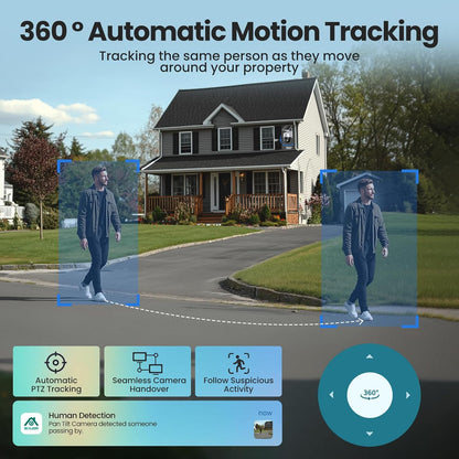 SOLIOM 4K Solar Security Cameras Wireless Outdoor System, 4-Cam Kit
