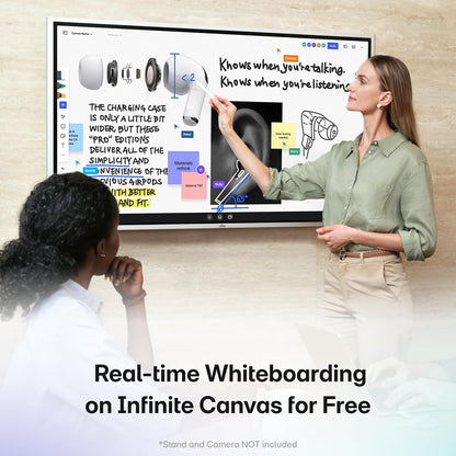 Vibe S1 55-Inch Smart Board | 4K UHD Interactive Touchscreen Display with 250+ Apps, Cloud Whiteboard, Wi-Fi 6 & Bluetooth 5.2 for Office, Classroom & Conference Room