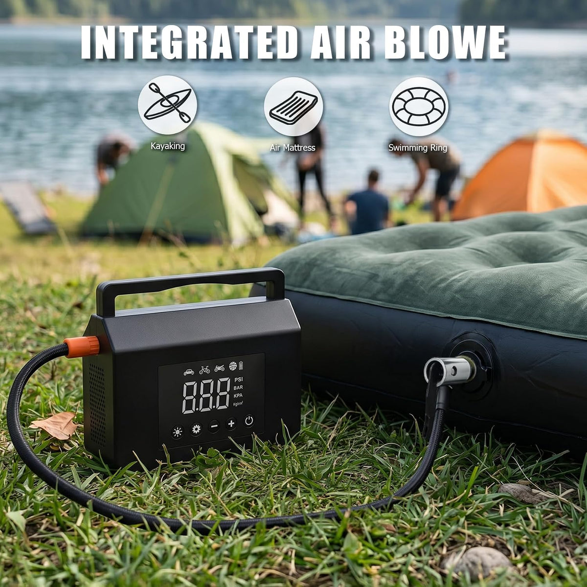 4000A Jump Starter with Air Compressor, 4-in-1 Portable Car Battery Booster & 150PSI Tire Inflator, 12V Jump Box Power Bank for Up to 8.0L Gas / 7.0L Diesel Engines with LED Flashlight