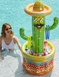 Jasonwell Inflatable Pool Party Cooler, X-Large Cactus Drink Holder & Ice Bucket with 4 Toss Rings, Inflatable Pool Party Game & Tropical Beach Decoration for Kids & Adults, Green