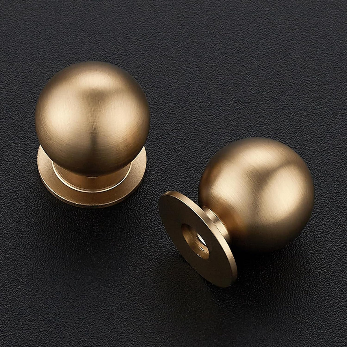 Champagne Bronze Cabinet Knobs, 12 Pack Round Dresser Knobs 0.95" Diameter