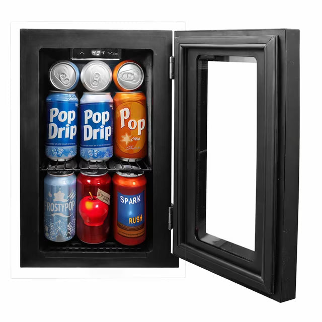 Frigidaire 0.6 Cu. Ft. Glass Door Compact Beverage Refrigerator, Ultra-Compact