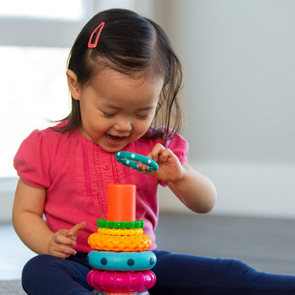 Sassy Stacks of Circles Stacking Ring STEM Toy, 9-Piece Set