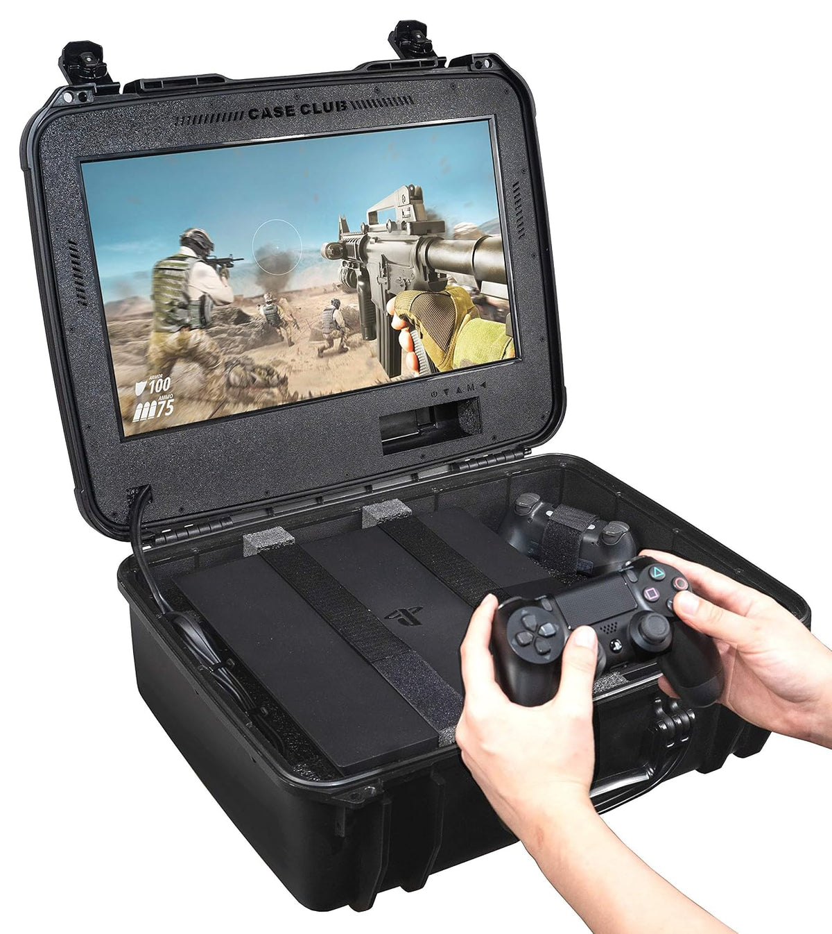 Case Club Gaming Station Fits PlayStation 4 with Built-In Monitor