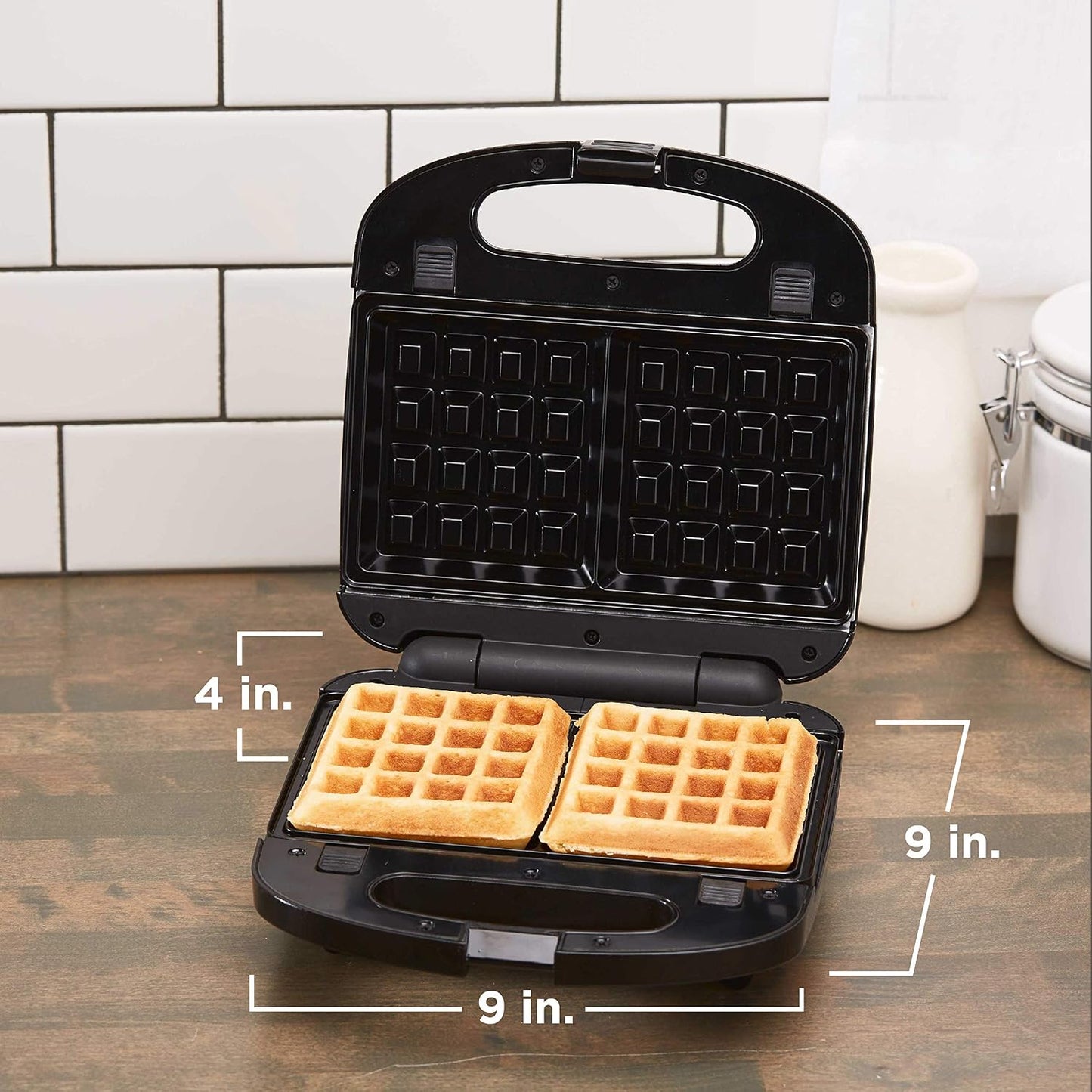 BLACK+DECKER 3-in-1 Waffle Maker, Grill & Sandwich Press Interchangeable waffle, grill and sandwich plates with nonstick surface and compact storage.