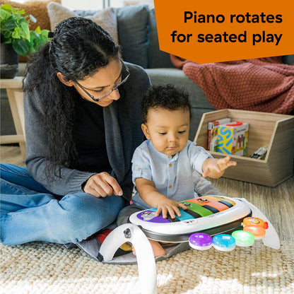 Baby Einstein 4-in-1 Kickin' Tunes Music & Language Play Gym, Piano Tummy Time Activity Mat with Lights, Music & Sensory Toys for Babies, 0–36 Months