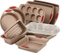 Rachael Ray Cucina Nonstick Bakeware Baking Pans Set, Baking Set 10-Piece | Easy cleanup, baking sheet set for baking and roasting, oven safe to 450Â°F,...