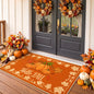 Acapet Fall Front Door Mat 3' x 5', Hello Pumpkin Welcome Mat, Seasonal Farmhouse Porch Rug with Non-Slip Backing, Washable Low-Pile Indoor Outdoor Entryway Mat