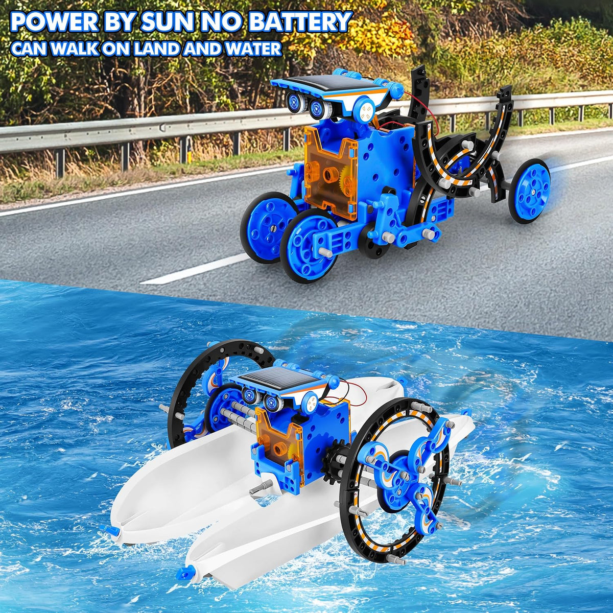 Bottleboom STEM 13-in-1 Solar Robot Kit, Educational DIY Science & Robotics Building Set for Kids Ages 8+, Solar-Powered STEM Experiment Toy with 13 Robot Models