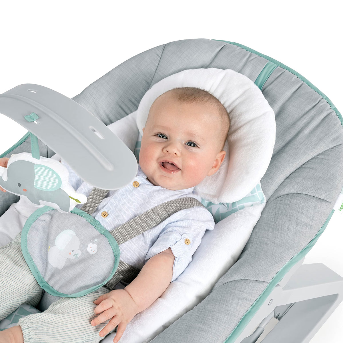 Ingenuity Keep Cozy 3-in-1 Grow with Me Baby Bouncer, Rocker & Toddler Seat, Vibrating Infant Bouncer with Toy Bar, 0-30 Months, Up to 40 lbs, Weaver