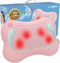 Zyllion ZMA-13 Shiatsu Back and Neck Massager with Heat, 3D Kneading Massage Pillow for Back, Neck, Shoulders, Legs and Feet, Pink