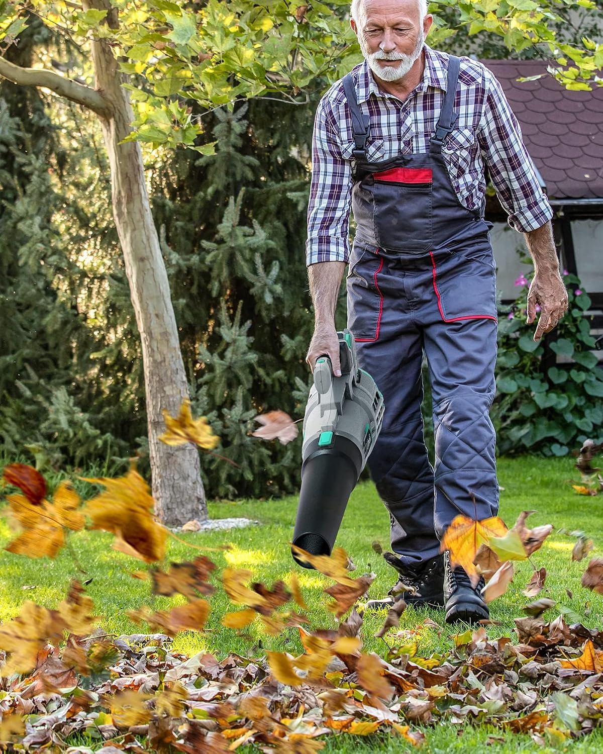 Litheli 20V Cordless Leaf Blower, 350 CFM 85 MPH Battery Powered Leaf Blower, Variable Speeds for Cleaning Leaves, Dust, Snow, Lawn, Yard, 4.0Ah Battery & Fast Charger