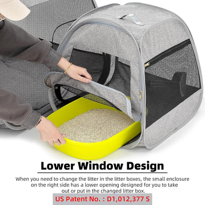 Tenrai Portable Cat Playpen, Trapezoidal Design for Better Standing, Foldable Pet Tent for Indoor and Outdoor Use of Kitten and Puppy, Dog Play Enclosure, Cat Houses & Condos