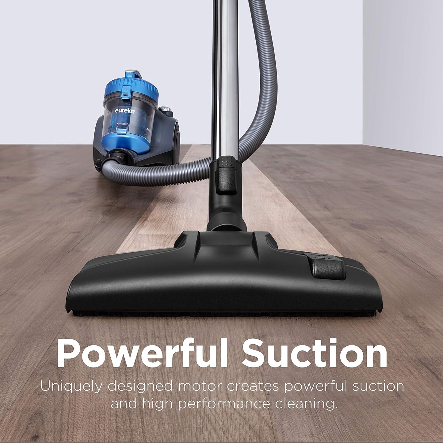 Eureka Whirlwind Bagless Canister Cleaner NEN110A Lightweight Corded Vacuum for Carpets and Hard Floors, Blue