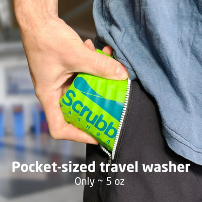 Scrubba Wash Bag Portable Travel Clothes Washer | Patented Washboard-in-a-Bag with Internal Washboard, 5KG Capacity & No Electricity