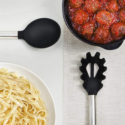 BESTZMWK 33-Piece Silicone Kitchen Utensil Set Black