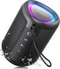 Portable Bluetooth Speaker, IPX5 Waterproof Outdoor Wireless Speaker with LED Lights, Bluetooth 5.3, 15W Sound, TWS Pairing & 15-Hour Battery
