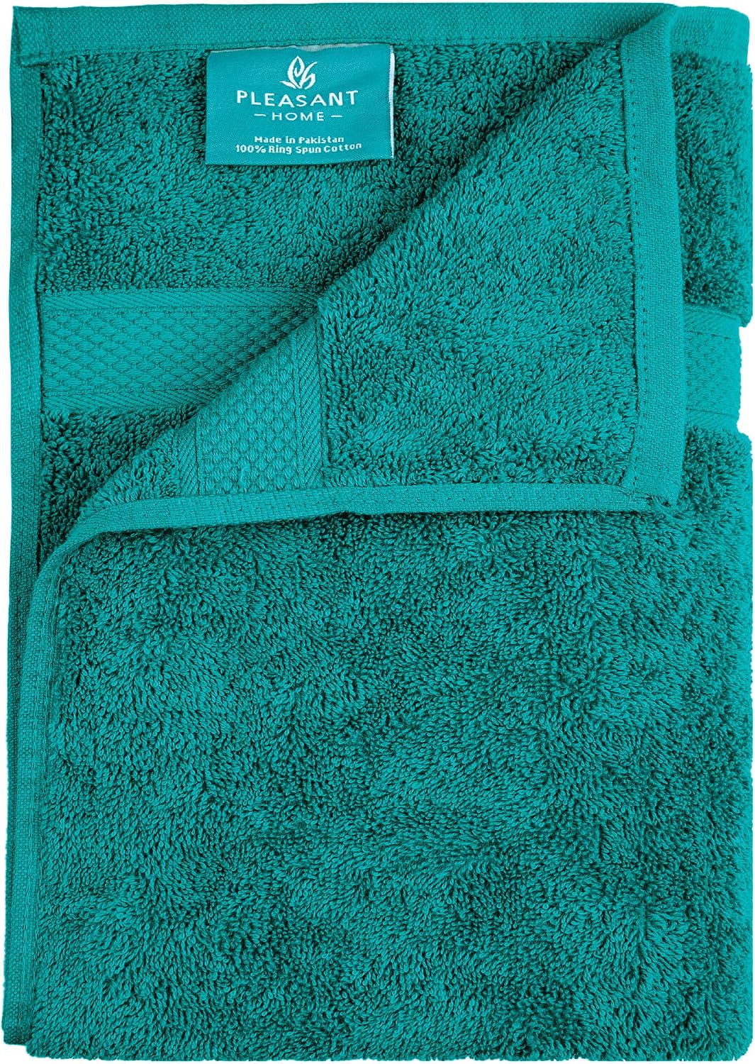 Pleasant Home Bath Towels Set of 6 (24” x 50”) 100% Cotton, Teal