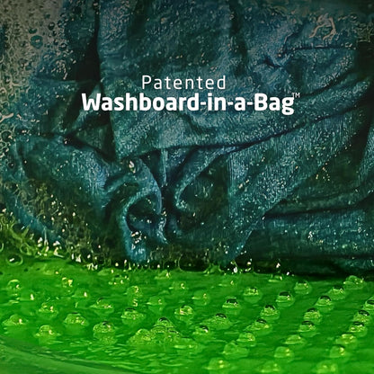 Scrubba Wash Bag Portable Travel Clothes Washer | Patented Washboard-in-a-Bag with Internal Washboard, 5KG Capacity & No Electricity