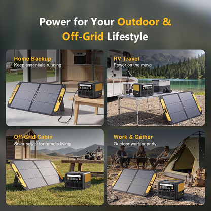 VTOMAN Jump 600X 600W Portable Power Station with 110W Foldable Solar Panel 170W Fast Recharge, 268.8Wh LiFePO4 Battery, 100W USB-C Output, 1200W Surge Solar Generator Kit for Camping, RV, Home Backup