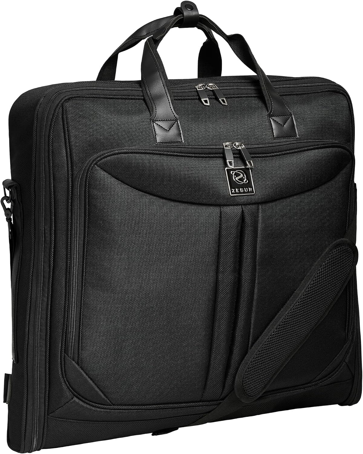 ZEGUR Premium Travel Garment Bag | Carry-On Suit & Dress Bag with Shoulder Strap, Laptop Sleeve & Shoe Pocket