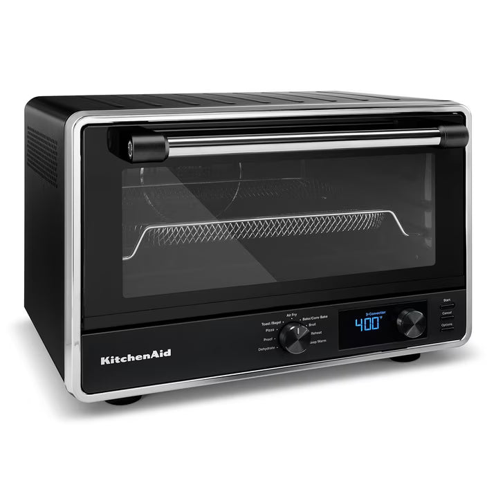 KitchenAid Digital Countertop Oven with Air Fry and Pizza – No-Flip Air Fry Basket, 10 Cooking Settings, 1800W, Compact Design