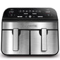 Gourmia 10-Quart Dual Basket Digital Air Fryer, Sync Finish & Sync Cook