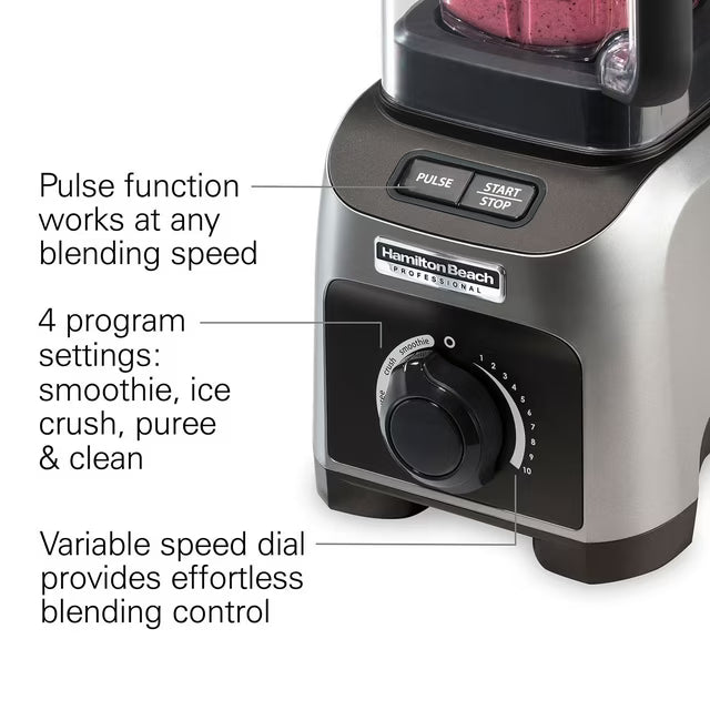 Hamilton Beach Professional 32 oz. Quiet Blender, 2.0 Peak HP