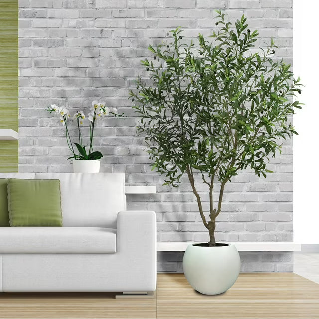 Artificial 7' Premium Olive Tree in Oversized Pot