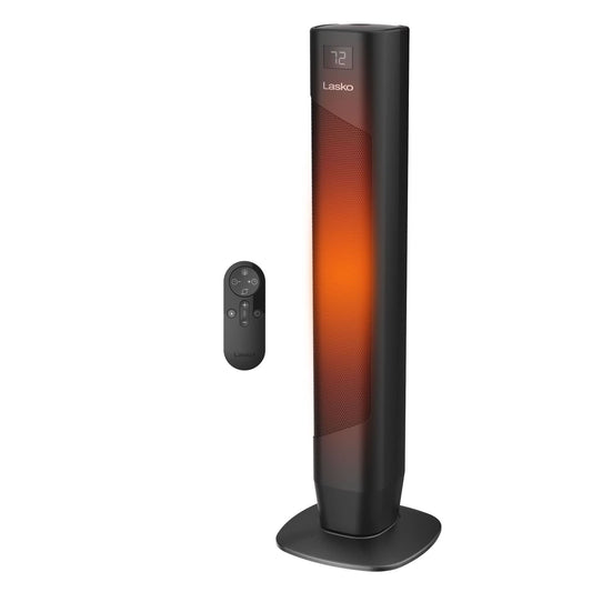 Lasko 32" Oscillating Ceramic Tower Space Heater with Remote, 1500W Digital Electric Heater with 3 Heat Settings, 12-Hour Timer, Adjustable Thermostat & Widespread Oscillation