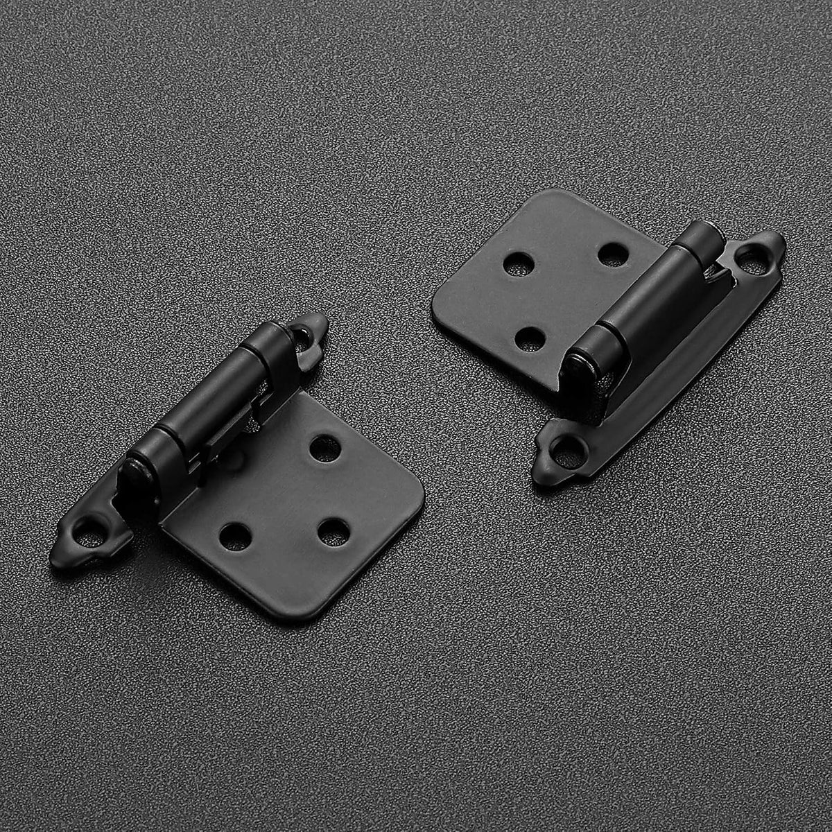 Ravinte Black Kitchen Cabinet Hinges, 1/2 Inch Overlay, 60 Pack | Self-Closing Design, Semi Wrap Around Hinge,for Face Frame Cupboard, Matte Black Face...