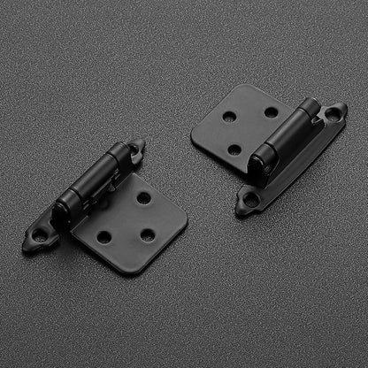 Ravinte Black Kitchen Cabinet Hinges, 1/2 Inch Overlay, 60 Pack | Self-Closing Design, Semi Wrap Around Hinge,for Face Frame Cupboard, Matte Black Face...