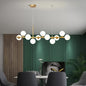 HyperionFlo Essentials Nordic Modern LED Pendant Light, Gold Glass Ball Chandelier with 7, 9 or 11 Lights for Kitchen, Living & Dining Room